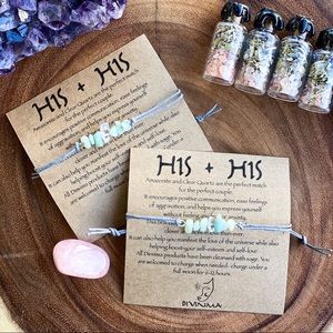 His & His Gift Clear Quartz Amazonite Crystals